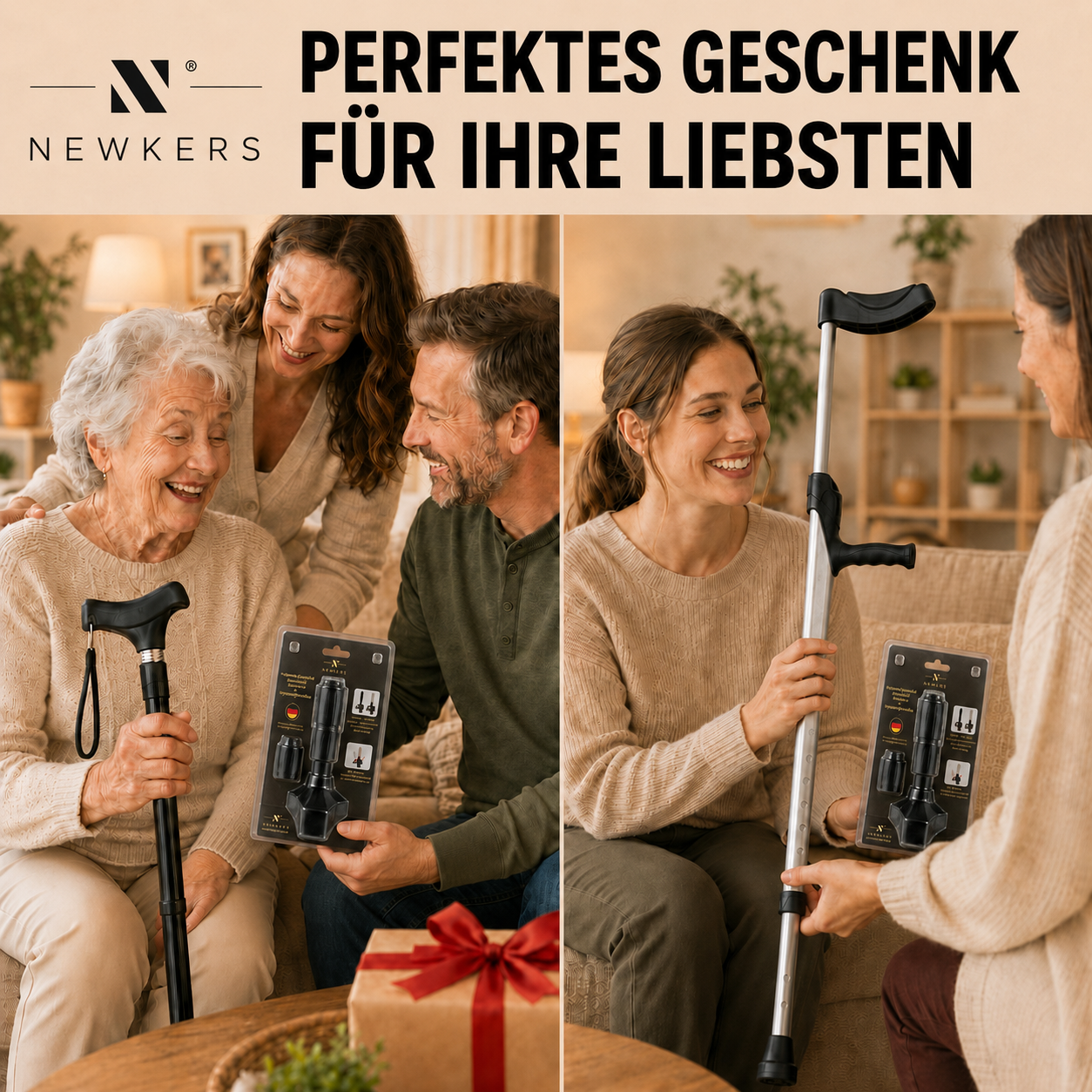 Stoßdämpfender Universal Gehstock-Spitzenfuß
