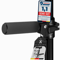 Newkers® [360°] - Gehstock Zusatzgriff Damen Herren Klappbarer Seitengriff für Gehstöcke Krücken Haltegriff für Wanderstöcke Krückenhalter Stockhalter Stützgriff rutschfest [Schwarz]