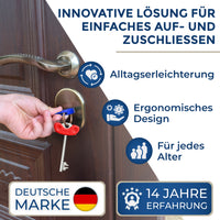 NEWKERS® Schlüsseldrehhilfe [3er] – Ergonomische Schlüsselhilfe für Senioren | Menschen mit eingeschränkter Mobilität | Geschenk für Frauen Männer Schlüsselanhänger Schlüsselbrett Schlüsselkasten