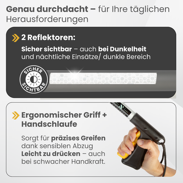 NEWKERS® Greifzange für Senioren 75-111cm, Greifer mit Aluminium Teleskop Stange für individuelle Einstellung und starkem Griff mit 360° Drehkopf, Ergonomischer Reacher für Senioren mit Magnet-Greif