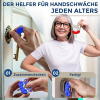 NEWKERS® [3er] Schlüsseldrehhilfe – Ergonomische Schlüsselhilfe für Senioren | Menschen mit eingeschränkter Mobilität | Geschenk für Frauen Männer Kinder | Schlüsselanhänger | Alltagshelfer