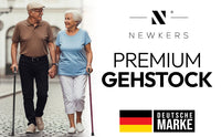 Newkers® [65-102 cm] Gehstock Damen Herren Senioren | Automatisch Höhenverstellbar mit klick-Mechanismus Wanderstöcke Gehhilfe Teleskop Walking Cane Gehstöcke Aufstehhilfe