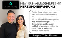 Newkers® [360°] - Gehstock Zusatzgriff Damen Herren Klappbarer Seitengriff für Gehstöcke Krücken Haltegriff für Wanderstöcke Krückenhalter Stockhalter Stützgriff rutschfest [Schwarz]