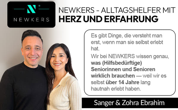 Newkers® [65-102 cm] Gehstock Damen Herren Senioren | Automatisch Höhenverstellbar mit klick-Mechanismus Wanderstöcke Gehhilfe Teleskop Walking Cane Gehstöcke Aufstehhilfe